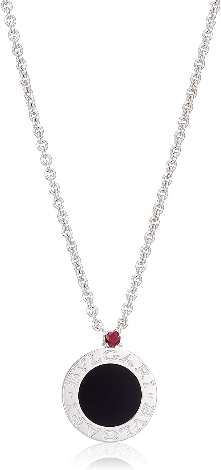 [ブルガリ] オニキス スターリングシルバー ネックレス 356910 ブラック